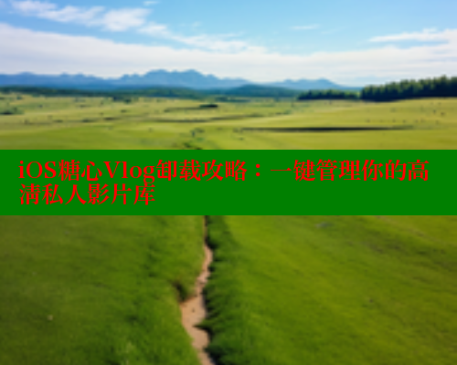 iOS糖心Vlog卸载攻略：一键管理你的高清私人影片库 糖心官方网站vlog 第1张