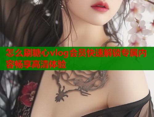 怎么刷糖心vlog会员快速解锁专属内容畅享高清体验